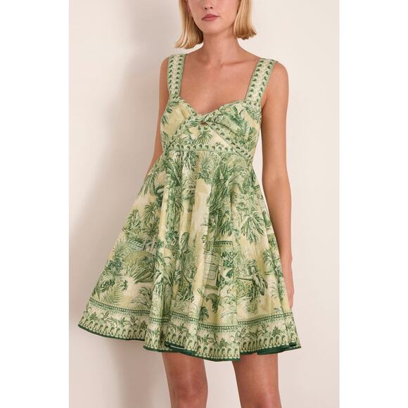 ALEMAIS Dresses & Skirts - Alemais Sara Mini Twist Sundress in Green